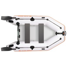 Надувная лодка Колибри КМ-245 (Kolibri KM-245) моторная без настила, светло-серая