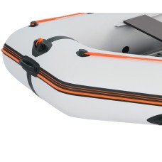 Надувная лодка Колибри КМ-300Д Профи (Kolibri KM-300D Профи) моторная килевая фанерный пайол, светло-серая