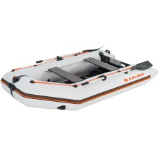 Надувная лодка Колибри КМ-300Д Профи (Kolibri KM-300D Профи) моторная килевая фанерный пайол, светло-серая