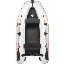 Надувная лодка Колибри КМ-300ДЛ (Kolibri KM-300DL) моторная килевая слань-книжка, светло-серая