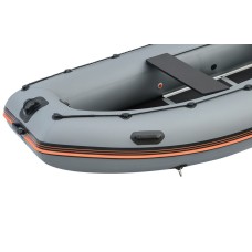 Надувная лодка Колибри КМ-450ДСЛ (Kolibri KM-450DSL) моторная килевая фанерный пайол, тёмно-серая
