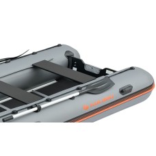 Надувная лодка Колибри КМ-450ДСЛ (Kolibri KM-450DSL) моторная килевая фанерный пайол, тёмно-серая