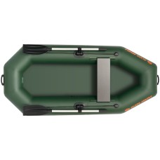 Надувная лодка Колибри К-230 (Kolibri K-230) гребная без настила, зелёная