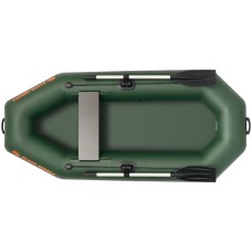 Надувная лодка Колибри К-230 (Kolibri K-230) гребная без настила, зелёная
