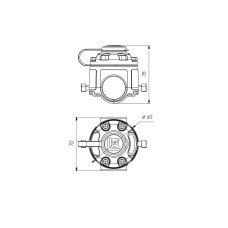 Замок и монтажная площадка FASTEN для установки на трубу 30, 32 мм, черно-серая (FMr132)