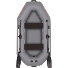 Надувная лодка Колибри К-240Т (Kolibri K-240T) гребная слань-коврик, тёмно-серая