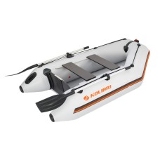 Надувная лодка Колибри КМ-245 (Kolibri KM-245) моторная Air-Deck, светло-серая