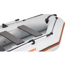 Надувная лодка Колибри КМ-245 (Kolibri KM-245) моторная Air-Deck, светло-серая