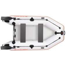 Надувная лодка Колибри КМ-260 (Kolibri KM-260) моторная Air-Deck, светло-серая