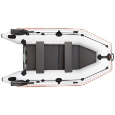 Надувная лодка Колибри КМ-300 (Kolibri KM-300) моторная слань-книжка, светло-серая