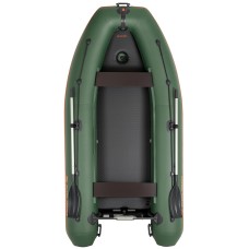 Надувная лодка Колибри КМ-330ДЛ (Kolibri KM-330DL) моторная килевая Air-Deck, зелёная