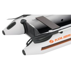 Надувная лодка Колибри КМ-280Д Профи (Kolibri KM-280D Профи) моторная килевая слань-книжка, светло-серая