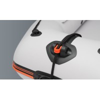 Надувная лодка Колибри КМ-360Д Профи (Kolibri KM-360D Профи) моторная килевая фанерный пайол, светло-серая