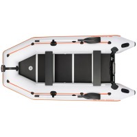 Надувная лодка Колибри КМ-360Д Профи (Kolibri KM-360D Профи) моторная килевая фанерный пайол, светло-серая
