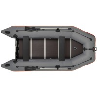 Надувная лодка Колибри КМ-360Д Профи (Kolibri KM-360D Профи) моторная килевая фанерный пайол, тёмно-серая