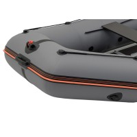 Надувная лодка Колибри КМ-360Д Профи (Kolibri KM-360D Профи) моторная килевая фанерный пайол, тёмно-серая