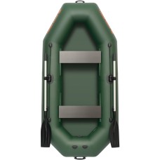 Надувная лодка Колибри К-260Т (Kolibri K-260T) гребная слань-книжка, зелёная