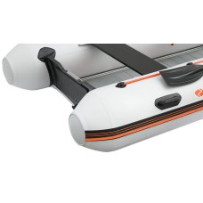 Надувная лодка Колибри КМ-400ДСЛ (Kolibri KM-400DSL) моторная килевая алюминиевый пайол, светло-серая