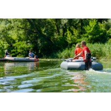 Надувная лодка Колибри К-260Т (Kolibri K-260T) гребная без настила, тёмно-серая