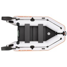 Надувная лодка Колибри КМ-245Д Профи (Kolibri KM-245D) моторная килевая слань-книжка, светло-серая