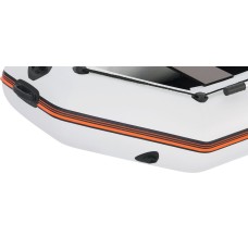 Надувная лодка Колибри КМ-245Д Профи (Kolibri KM-245D) моторная килевая слань-книжка, светло-серая