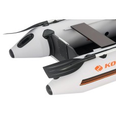 Надувная лодка Колибри КМ-260Д Профи (Kolibri KM-260D) моторная килевая слань-книжка, светло-серая