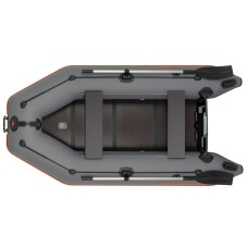 Надувная лодка Колибри КМ-280Д Профи (Kolibri KM-280D) моторная килевая слань-книжка, тёмно-серая