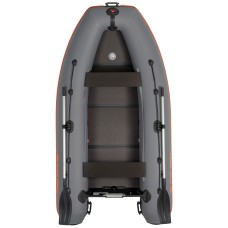 Надувная лодка Колибри КМ-280ДЛ (Kolibri KM-280DL) моторная килевая слань-книжка, тёмно-серая