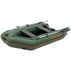 Надувная лодка Колибри КМ-260Д Профи (Kolibri KM-260D) моторная килевая слань-книжка, зелёная