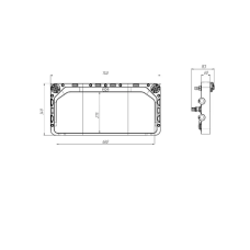 Стол модульный FASTEN 755 мм с телескопическими ножками 800 мм (Tm755)