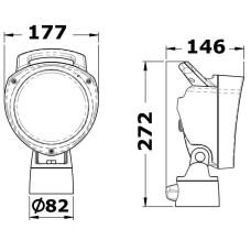 Прожектор светодиодный Osculati 7х3W,12/24V, шарнирное крепление (13.235.10)
