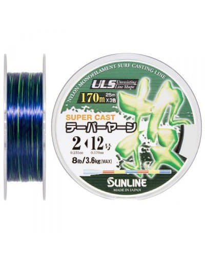 Леска Sunline New Tapered Line 170 м конусная 3 Colors 0.235 мм>0.57 мм (1658.00.85)