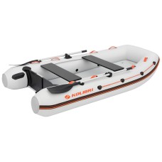 Надувная лодка Колибри КМ-300ХЛ (Kolibri KM-300XL) моторная Air-Deck, светло-серая