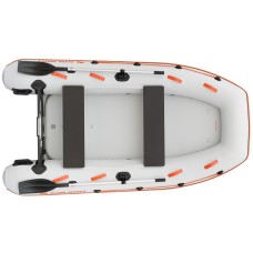 Надувная лодка Колибри КМ-300ХЛ (Kolibri KM-300XL) моторная Air-Deck, светло-серая