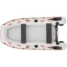 Надувная лодка Колибри КМ-330ХЛ (Kolibri KM-330XL) моторная Air-Deck, светло-серая