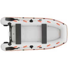 Надувная лодка Колибри КМ-330ХЛ (Kolibri KM-330XL) моторная Air-Deck, светло-серая