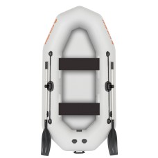 Надувная лодка Колибри К-250Т (Kolibri K-250T) гребная слань-коврик, светло-серая