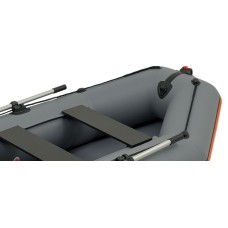 Надувная лодка Колибри КМ-245 (Kolibri KM-245) моторная слань-книжка, тёмно-серая