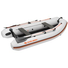 Надувная лодка Колибри КМ-300ДЛ (Kolibri KM-300DL) моторная килевая Air-Deck, светло-серая
