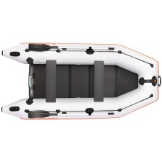 Надувная лодка Колибри КМ-330 (Kolibri KM-330) моторная слань-книжка, светло-серая