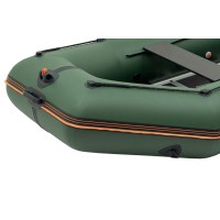 Надувная лодка Колибри КМ-360Д Профи (Kolibri KM-360D Профи) моторная килевая алюминиевый пайол, зелёная