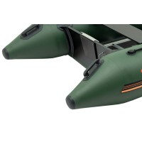 Надувная лодка Колибри КМ-360Д Профи (Kolibri KM-360D Профи) моторная килевая алюминиевый пайол, зелёная