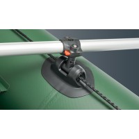 Надувная лодка Колибри КМ-360Д Профи (Kolibri KM-360D Профи) моторная килевая алюминиевый пайол, зелёная