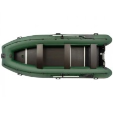 Надувная лодка Колибри КМ-450ДСЛ (Kolibri KM-450DSL) моторная килевая алюминиевый пайол, зелёная
