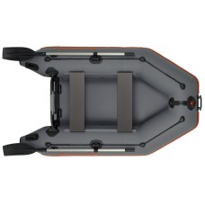 Надувная лодка Колибри КМ-245 (Kolibri KM-245) моторная без настила, тёмно-серая