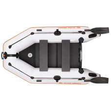 Надувная лодка Колибри КМ-245Д Профи (Kolibri KM-245D Профи) моторная килевая слань-книжка, светло-серая