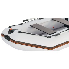 Надувная лодка Колибри КМ-260 (Kolibri KM-260) моторная без настила, светло-серая