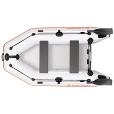 Надувная лодка Колибри КМ-260 (Kolibri KM-260) моторная без настила, светло-серая