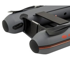 Надувная лодка Колибри КМ-330ДЛ (Kolibri KM-330DL) моторная килевая слань-книжка, тёмно-серая