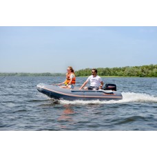 Надувная лодка Колибри КМ-330ДЛ (Kolibri KM-330DL) моторная килевая слань-книжка, тёмно-серая